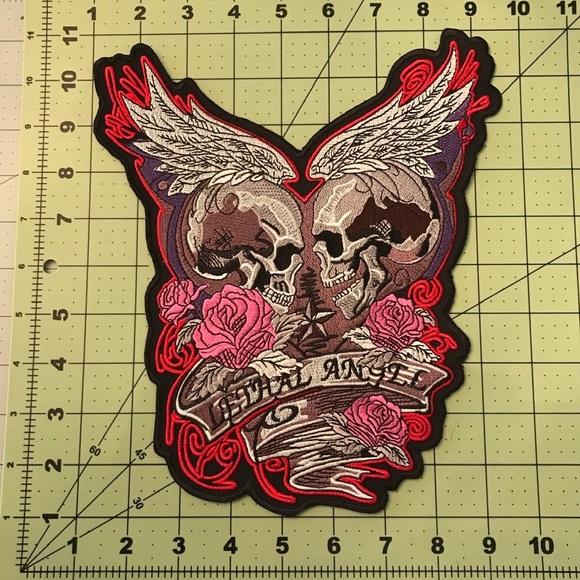 Lethal Angel Back Patch Biker Iron or Sew on Patch - Picture 4 of 4